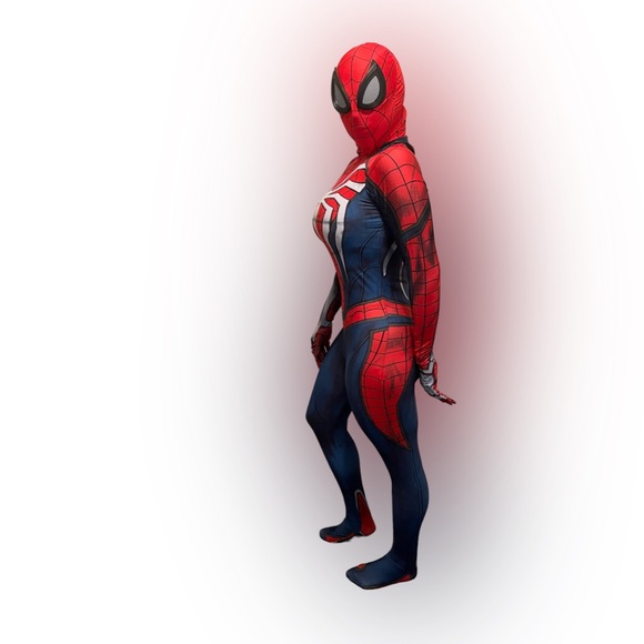 Spiderman 2 PS5 Peter Parker Cosplay haloween Suit Printed Costume unisex - Picture 11 of 16